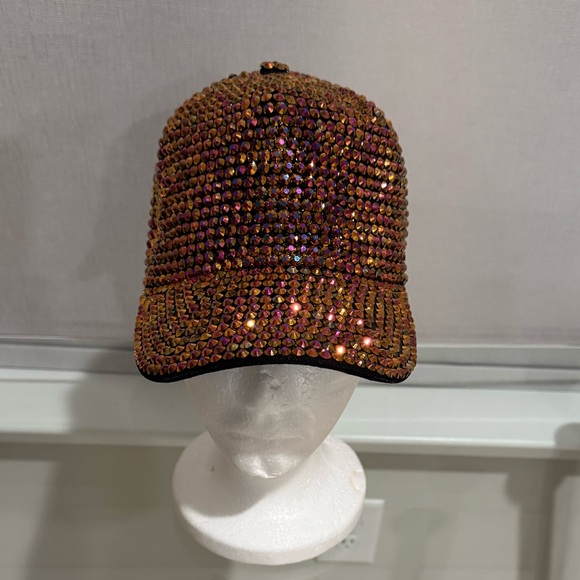 Bronze Rhinestones Cap - Picture 3 of 3